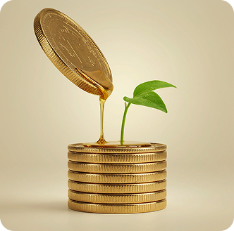 Person writing a savings plan